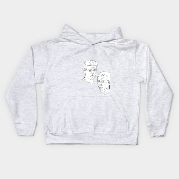 richard madden and taron egerton Kids Hoodie by KramodaDragon